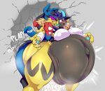 absurd_res female generation_4_pokemon generation_7_pokemon hi_res kirbot12 legendary_pokemon lucario male nintendo pokemon pokemon_(species) zeraora