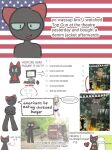 2023 anthro black_body black_fur collage digital_media_(artwork) domestic_cat english_text felid feline felis fur looking_at_viewer male mammal meme nude open_mouth ririinu smile solo stars_and_stripes stereotype text united_states_of_america