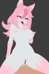 absurd_res ahegao anthro areola bodily_fluids brand_new_animal canid canine cum cum_inside duo female fox fur genital_fluids genitals hair hand_on_own_breast hi_res hikaridraws human human_on_anthro interspecies looking_pleasured male male/female mammal nazuna_hiwatashi penetration pink_areola pink_body pink_fur pink_hair pussy red_eyes riding_cock sex studio_trigger vaginal vaginal_penetration white_body white_fur