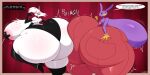 angel_dust anthro arachnid arthropod big_breasts big_butt breasts butt clothing demon duo gynomorph hazbin_hotel huge_breasts huge_butt hyper hyper_breasts hyper_butt intersex intersex/intersex jax_(the_amazing_digital_circus) lagomorph legwear leporid locote68 mammal overalls rabbit spider thigh_highs