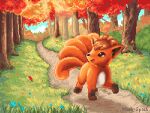 4:3 ambiguous_gender animated cc-by-nc-nd creative_commons digital_media_(artwork) feral flower generation_1_pokemon grass mich-spich multi_tail nintendo pixel_(artwork) pixel_animation plant pokemon pokemon_(species) quadruped solo tail tree vulpix