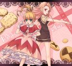  2girls biscuit_krueger cookie cookie-chan cookies dress food hunter_x_hunter multiple_girls ponytail 