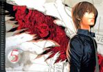  2007 artist_name brown_eyes brown_hair calendar_(medium) death_note highres looking_at_viewer male_focus necktie obata_takeshi official_art shirt solo yagami_light 