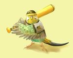  baseball_bat baseball_uniform beak bird hanshin_tigers hat nippon_professional_baseball no_humans original parakeet sparkle sportswear tiger yoshiyanmisoko 