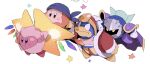  armor bandana bandana_waddle_dee beads beanie bendedede black_eyes blue_bandana blue_eyes blush_stickers brown_eyes cape closed_mouth colored_skin frown fur-trimmed_robe fur-trimmed_sleeves fur_trim gloves grey_mask hat heart heart-shaped_eyewear highres holding king_dedede kirby kirby:_star_allies kirby_(series) lineup long_sleeves meta_knight no_humans no_mouth open_clothes open_robe orange_skin outstretched_arms pauldrons pink-framed_eyewear pink_skin pom_pom_(clothes) pom_pom_beanie purple_cape purple_footwear red_footwear red_headwear red_robe red_sleeves robe shoes shoulder_armor simple_background solid_oval_eyes star_(symbol) star_allies_sparkler v-shaped_eyes white_background white_gloves yellow_eyes yellow_footwear 