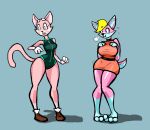 alternate_costume animate_inanimate anthro aygee canid canine canis clothing_swap domestic_cat domestic_dog duo felid feline felis female husky inflatable latex living_inflatable male mammal nordic_sled_dog shima_luan sofi_(aygee) spitz super_planet_dolan