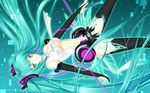  aqua_eyes aqua_hair hatsune_miku hisuri miku_append thighhighs twintails vocaloid 