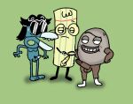 anthro genitals group male male/male not_furry paper_(rock_paper_scissors) penis rock_(rock_paper_scissors) rock_paper_scissors_(nickelodeon) scissors_(rock_paper_scissors) trio