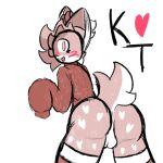 anthro balls butt caramel_(kitthornz) deer genitals girly hi_res male male/male mammal pawdustmeower solo