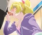  animated animated_gif blonde_hair blush chidoria_mika ero_train erogos fellatio fingering gif lowres masturbation oral panties red_eyes saliva underwear yellow_panties 