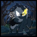 equid equine fan_character feral forest friendship_is_magic hasbro hi_res horse male mammal moon my_little_pony night pegasus plant pony sherathoz solo tree wings