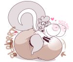 &lt;3 anthro big_breasts big_diaper big_tail breasts clothed clothing diaper diaper_fetish diaper_only fan_character feces female hi_res huge_breasts hyper hyper_breasts looking_at_viewer mammal messing_diaper messy_diaper nipples one_eye_closed onomatopoeia open_mouth pooping rodent rosycozy sciurid sketch soiled_diaper soiling soiling_diaper solo sound_effects tail tape text tongue topless tree_squirrel underwear wiggle