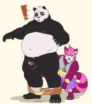 2024 absurd_res ailurid anthro areola assisted_exposure balls barefoot bear belly big_belly big_moobs blush bottomwear bottomwear_down bouncing_penis claws clothed clothed/nude clothing crouching dreamworks duo erection exclamation_point eyebrows eyewear feet foreskin fur genitals giant_panda glasses hair hi_res humanoid_genitalia humanoid_penis kung_fu_panda leg_wraps leviapanda looking_down male male/male mammal master_po_ping moobs motion_lines muscular muscular_anthro muscular_male navel nipples no_underwear nude open_mouth overweight overweight_anthro overweight_male pants pants_down pantsing partially_clothed penis red_panda shadow signature simple_background size_difference small_balls small_penis smile standing surprised_expression thick_thighs tuft vein white_background wraps