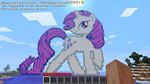  brennan(artist) equine female friendship_is_magic hasbro minecraft my_little_pony rarity_(mlp) snow sun tail water wool 