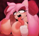 2024 absurd_res amy_rose anthro areola big_breasts black_nose breast_play breasts digital_media_(artwork) duo ephemilie eulipotyphlan eyelashes faceless_character faceless_male fangs female genitals green_eyes hedgehog hi_res horn huge_breasts humanoid_genitalia humanoid_penis long_tongue male male/female mammal nipples open_mouth penis sega sex solo_focus sonic_the_hedgehog_(series) teeth titfuck tongue tongue_out