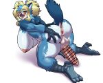 2021 4_toes absurd_res anisodactyl anthro anus areola avian avian_feet balls beak big_breasts biped bird blonde_hair blue_arms blue_beak blue_body blue_claws blue_ears blue_feathers blue_feet blue_hair blue_toe_claws blue_toes blush blush_lines breasts butt censor_bar censored claws digital_media_(artwork) eyebrows eyelashes eyelashes_through_hair facial_markings feather_tuft feathers feet fingers genitals glistening glistening_areola glistening_body glistening_butt glistening_eyes glistening_hair glistening_knot glistening_thighs glistening_toes glistening_tongue gynomorph hair hand_on_butt hand_on_knot hand_on_own_butt hanging_breasts head_markings hi_res ineffective_censorship intersex kneeling knot lidigeneer_(lidigeneer) looking_at_viewer markings multicolored_body multicolored_hair nipples non-mammal_breasts nude_anthro nude_gynomorph pink_anus pink_areola pink_blush pink_knot pink_nipples pink_tongue presenting presenting_hindquarters shaded simple_background solo thugji3 toe_claws toes tongue tongue_out translucent translucent_hair tuft two_tone_body two_tone_hair vein veiny_knot white_background white_body