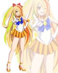  1girl bishoujo_senshi_sailor_moon commentary_request cosplay highres nikaidou_saki pirochi sailor_venus sailor_venus_(cosplay) solo zombie_land_saga 