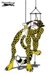  ball_gag ball_stretching balls bdsm bond bondage bound cbt cheetah cheetahlover claws cock_and_ball_torture demitri erection eyes_closed feline fur gag male mammal nude pain penis plain_background solo torture white_background 