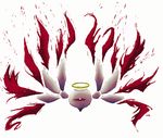  angel blood blood_tears bloody_tears halo highres kirby kirby_(series) kirby_64 monster nintendo nintndo red_sclera wings zero_two 