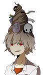  alternate_hairstyle drill_hair hair_ornament hair_up male_focus nagisa_kaworu nakana neon_genesis_evangelion red_eyes shouten_pegasus_mix_mori silver_hair solo 