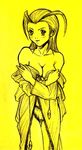  autumn_sacura female girl kingdom_hearts larxene simple_background solo yellow 