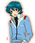  blue_eyes blue_hair blush gundam kamille_bidan machinosuke male_focus solo zeta_gundam 