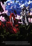  calendar_(medium) char's_counterattack collateral_damage damaged earth energy_sword explosion gundam mecha meteorite_(object) no_humans nu_gundam sazabi shield sword weapon 