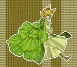  animal_ears blonde_hair cabbage fox_ears pun short_hair solo touhou uewtsol yakumo_ran 