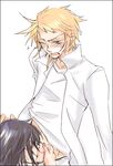  black_hair blonde_hair elliot_nightray fellatio leo_(pandora_hearts) oral pandora_hearts yaoi 