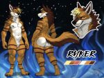 anthro canid canine canis hi_res hyena male mammal model_sheet nude panpy_draws ryker_(the_yeen) solo tagme wolf