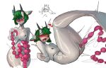  absurd_res anthro big_butt breasts butt clothing dragon female hi_res latex marine merfolk mermay mythological_creature mythological_scalie mythology plug scalie sex_toy shanher shanher_(character) small_breasts solo split_form suit toy wide_hips 