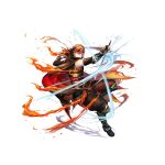  1boy armor armored_boots black_headband boots candy dagger fire_emblem fire_emblem_awakening fire_emblem_heroes food gaius_(fire_emblem) gaius_(resplendent)_(fire_emblem) green_eyes headband knife lollipop official_alternate_costume official_art orange_hair scale_armor solo transparent_background weapon 