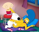  brian_griffin cartoon_avenger crossover family_guy marge_simpson stewie_griffin the_simpsons 
