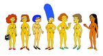  edna_krabappel helen_lovejoy manjula_nahasapeemapetilon marge_simpson maude_flanders the_simpsons 