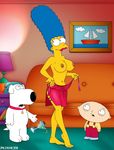  brian_griffin crossover family_guy marge_simpson pat_kassab stewie_griffin the_simpsons 
