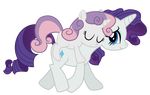  arteenesben carrying cub cutie_mark equine female feral friendship_is_magic hasbro horn horse mammal my_little_pony plain_background pony rarity_(mlp) sibling siblings sisters sleeping solo sweetie_belle_(mlp) transparent_background unicorn unknown_artist young 