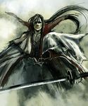  bccp cape hiko_seijuurou katana long_hair male_focus manly ponytail rurouni_kenshin solo sword weapon 