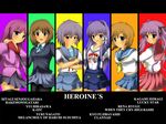  bakemonogatari blue_eyes book brown_eyes brown_hair clannad crossover fujibayashi_kyou grey_hair higurashi_no_naku_koro_ni hiiragi_kagami hikarizaka_private_high_school_uniform hirasawa_yui k-on! kita_high_school_uniform long_hair lucky_star monogatari_(series) multiple_girls nagato_yuki pantyhose purple_eyes purple_hair renatech ryouou_school_uniform ryuuguu_rena school_uniform senjougahara_hitagi serafuku short_hair suzumiya_haruhi_no_yuuutsu tsurime twintails 