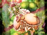  bad_id bad_pixiv_id blush bubble_skirt carrot dress gloves goggles green_eyes green_hair gumi hat orange_dress ribbon short_hair skirt solo suou_sakura thighhighs vocaloid 