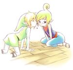  1girl blonde_hair blush hat hetero inumimi_moeta kiss link neckerchief pointy_ears sandals tetra the_legend_of_zelda the_legend_of_zelda:_the_wind_waker toon_link 