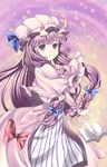  bad_id bad_pixiv_id book hat highres long_hair patchouli_knowledge purple_eyes purple_hair solo touhou unya_(unya-unya) 