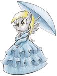  anthro british derp derpy_hooves_(mlp) dress equine female friendship_is_magic hasbro horse mammal my_little_pony pegasus plain_background pony solo umbrella wings 