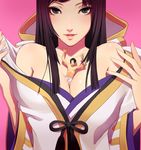  atlus aya_gozen bare_shoulders black_eyes black_hair blush boxers breasts catherine_(game) cleavage female long_hair male mondi naoe_kanetsugu parody robe sengoku_musou sengoku_musou_2 sengoku_musou_3 short_hair underwear 