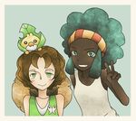  afro aloe_(pokemon) dark_skin gym_leader pokemon pokemon_(game) pokemon_black_and_white pokemon_bw young younger 