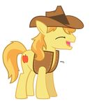  alpha_channel braeburn_(mlp) equine friendship_is_magic gratlofatic hasbro hat horse male my_little_pony orange_hair pony solo vest 