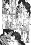  blush breast_sucking breasts comic fingering glasses greyscale holding jacket katase_minami large_breasts long_hair monochrome multiple_girls panties ponytail pussy short_hair sweat tessou_tsuzuri to_aru_kagaku_no_railgun to_aru_majutsu_no_index tongue track_jacket translation_request underwear yomikawa_aiho yuri 