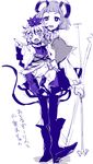  animal_ears boots capelet child dowsing_rod mouse mouse_ears multiple_girls nazrin pointing rod shinoasa thighhighs toramaru_shou touhou younger 
