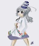  absurdres bad_anatomy grey_eyes grey_hair highres japanese_clothes kariginu kerotohofan mononobe_no_futo sketch solo touhou 