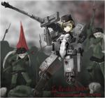  armor bad_id battle bayonet blood busou_shinki cannon coh cross damaged german gloves goggles gun hat helmet holster iron_cross k.y. mecha mecha_musume military military_uniform military_vehicle original personification rifle short_hair smoke star tank text translated uniform vehicle war weapon world_war_ii wwii 