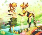  1boy 1girl boy boy_and_girl female girl kagamine_len kagamine_rin male vocaloid 